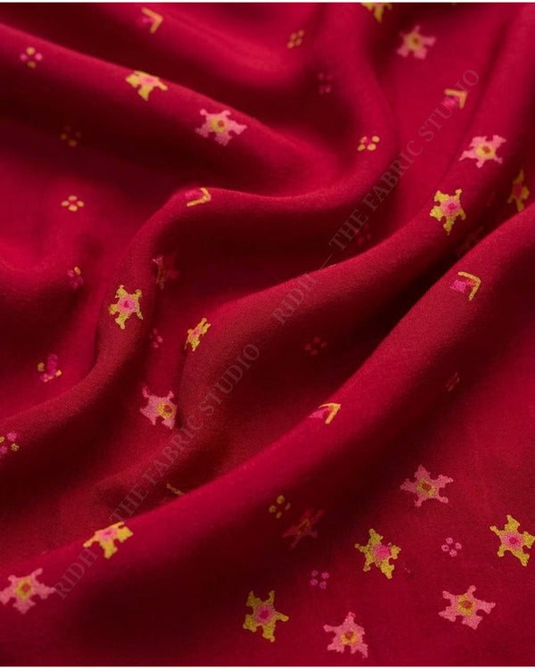 Rani Pink 1077 Musline Prn Star Buti — hand