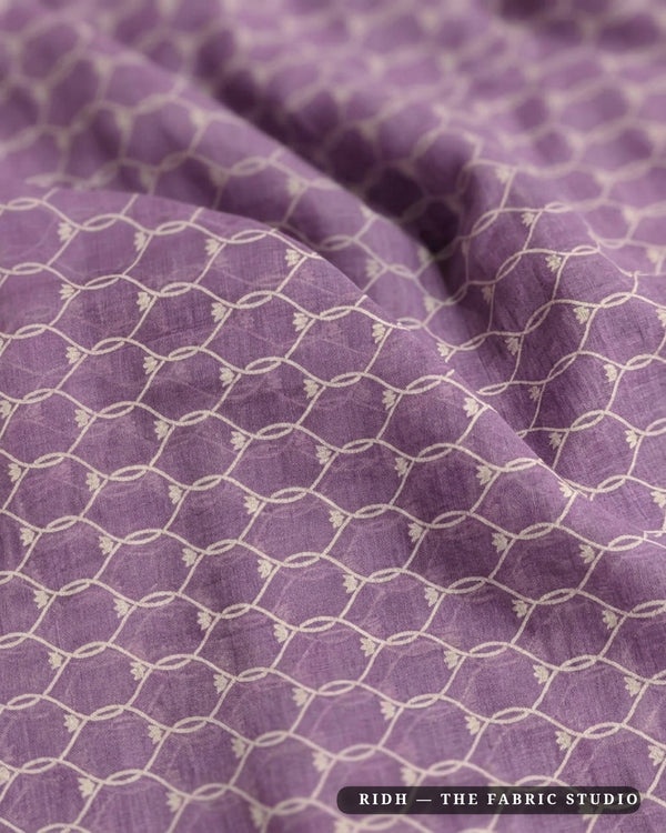 Lavender 10330 Chanderi Sa Print — hand