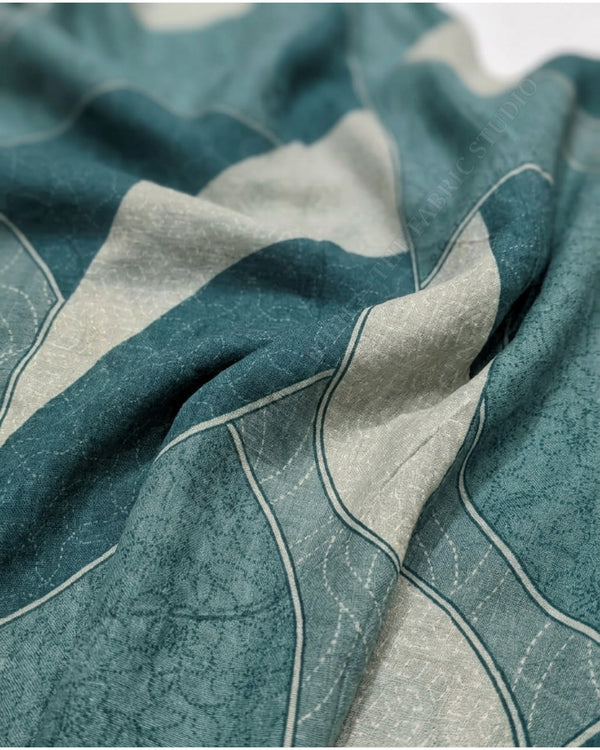 Teal 23182 Mul Cotton Prn Geometric Motif — hand