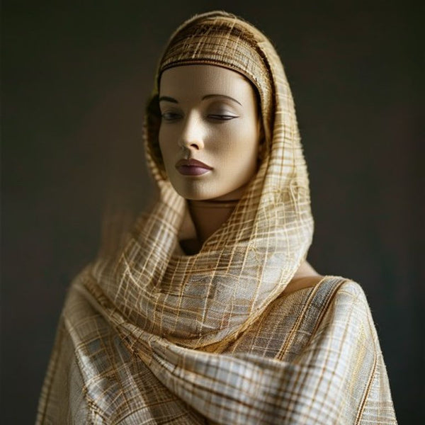 Chanderi Silk in cream · Ridh Fabric Studio