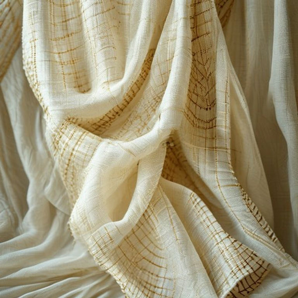 Chanderi Silk in cream · Ridh Fabric Studio
