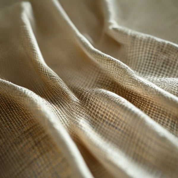 Chanderi Silk in cream · Ridh Fabric Studio