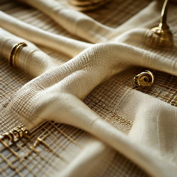 Chanderi Silk in cream · Ridh Fabric Studio