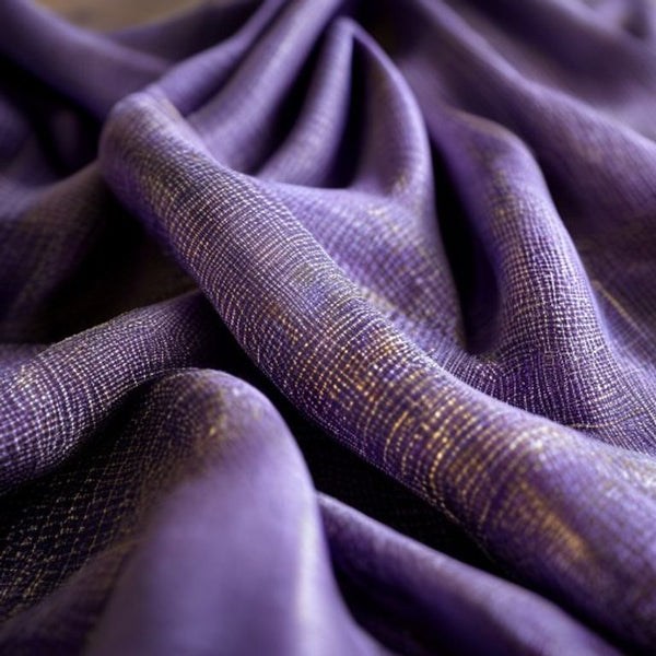 Chanderi Silk in dark soft lavender · Ridh Fabric Studio