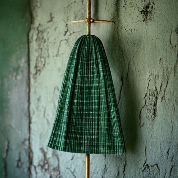 Chanderi Silk in emerald green · Ridh Fabric Studio