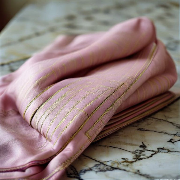 Chanderi Silk in light pink · Ridh Fabric Studio