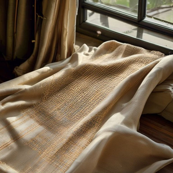 Chanderi Silk in natural undyed · Ridh Fabric Studio