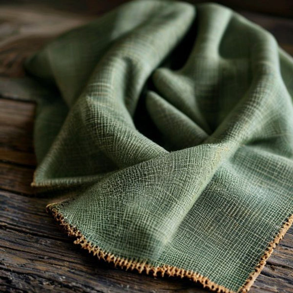 Chanderi Silk in olivegreen · Ridh Fabric Studio