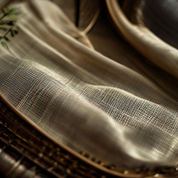 Chanderi Silk in onion · Ridh Fabric Studio