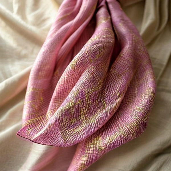 Chanderi Silk in onionpink · Ridh Fabric Studio