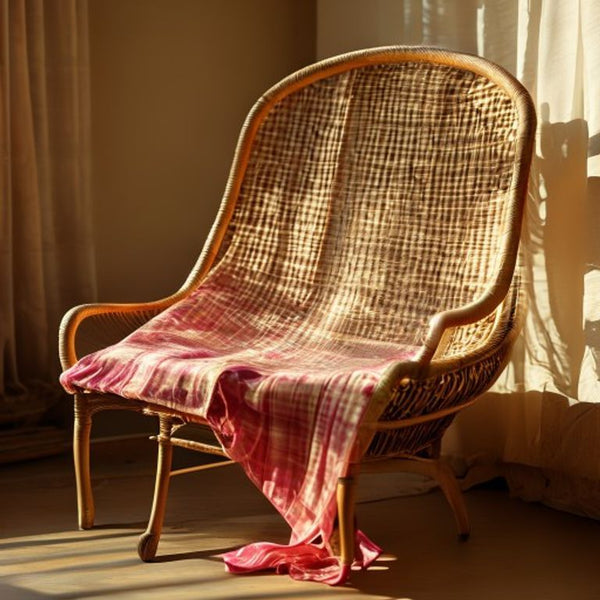 Chanderi Silk in rani · Ridh Fabric Studio