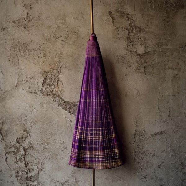 Chanderi Silk in royal purple · Ridh Fabric Studio