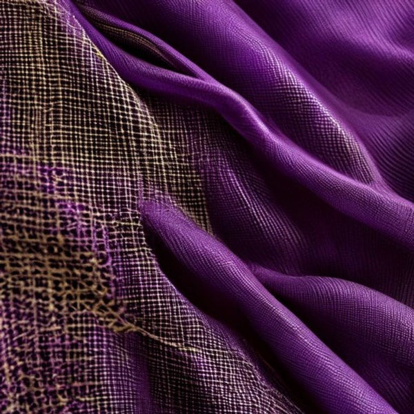Chanderi Silk in royal purple · Ridh Fabric Studio