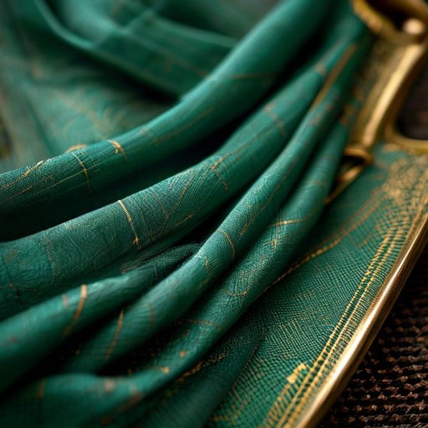Chanderi Silk in seagreen · Ridh Fabric Studio