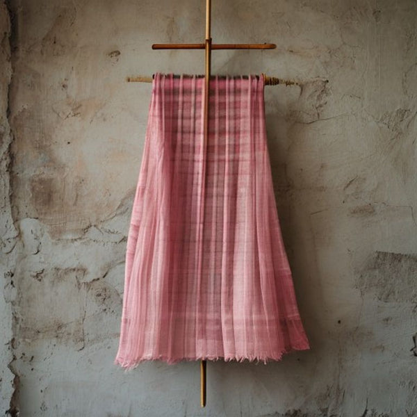 Chanderi Silk in soft pink · Ridh Fabric Studio