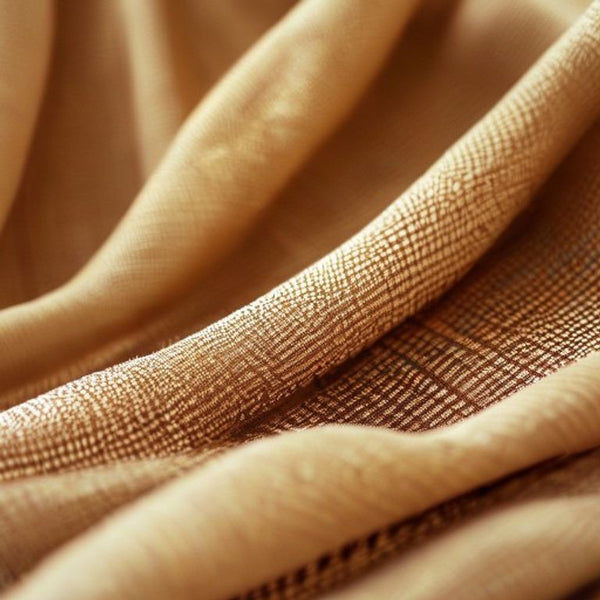 Chanderi Silk in warm beige · Ridh Fabric Studio