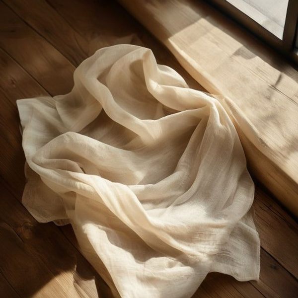 Flowing Georgette in natural undyed · Ridh Fabric Studio