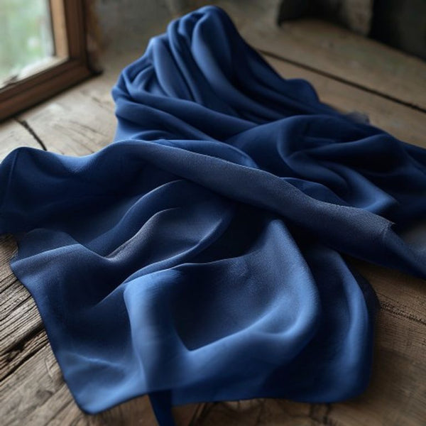 Flowing Georgette in navyblue · Ridh Fabric Studio