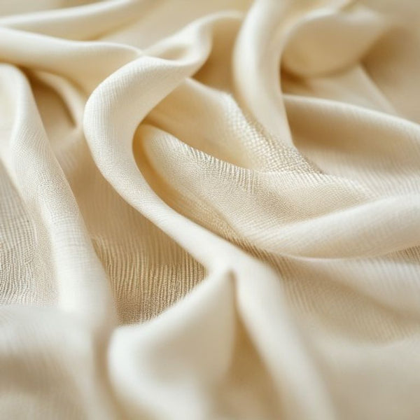 Luxury Fabric in ivory white · Ridh Fabric Studio