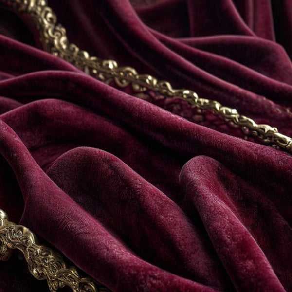 Plush Velvet in wine red · Ridh Fabric Studio