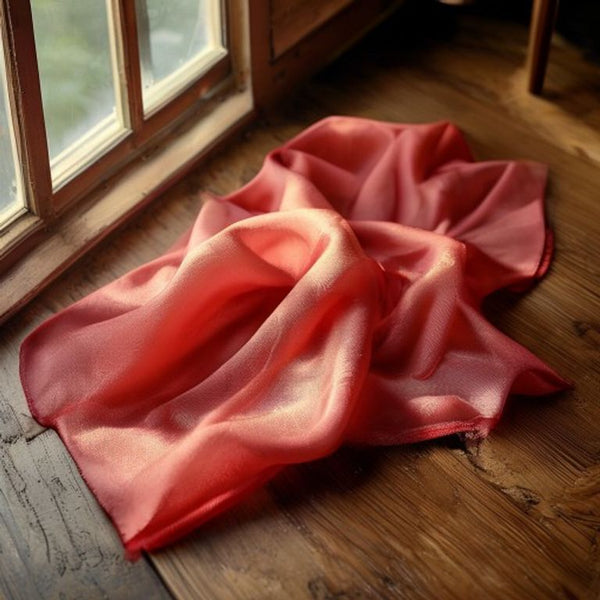 Silk Tissue in reddish · Ridh Fabric Studio