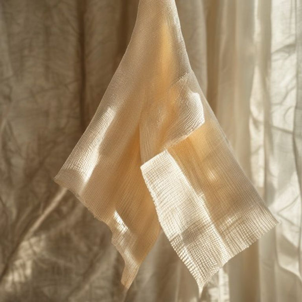 Silk Tissue in warm beige · Ridh Fabric Studio