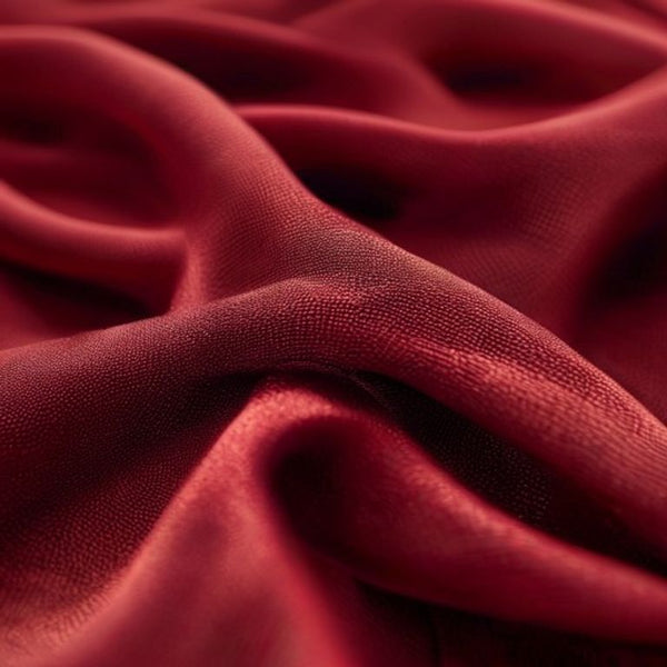 Soft Crepe in deep red · Ridh Fabric Studio