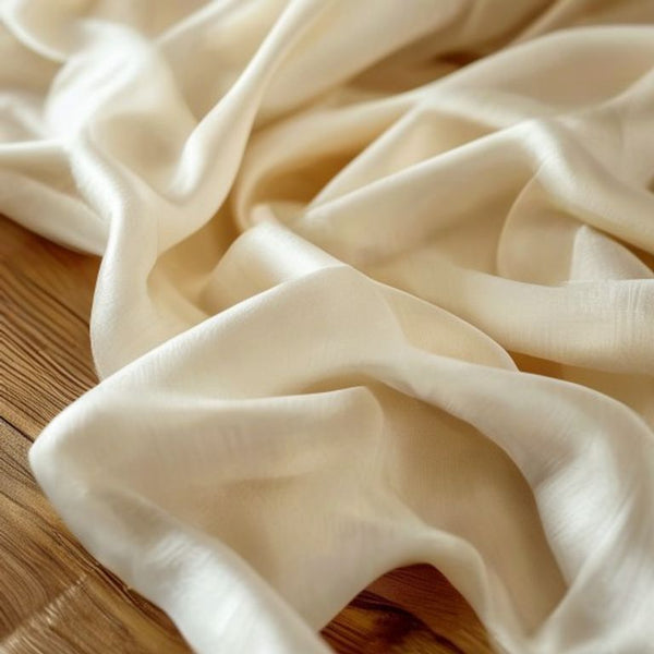 Soft Crepe in ivory white · Ridh Fabric Studio