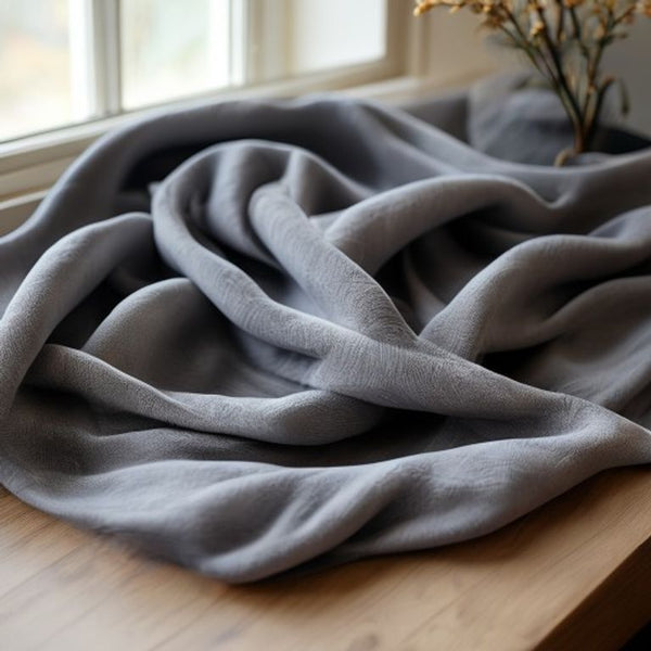 Soft Crepe in smoky grey · Ridh Fabric Studio