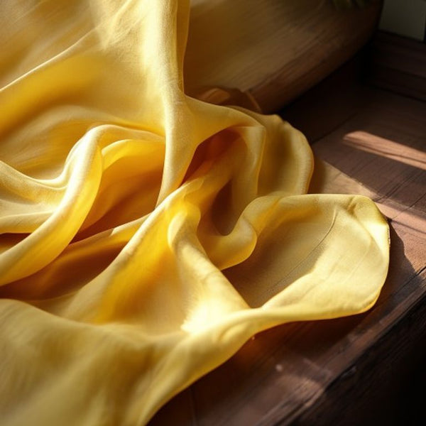 Soft Crepe in warm yellow · Ridh Fabric Studio