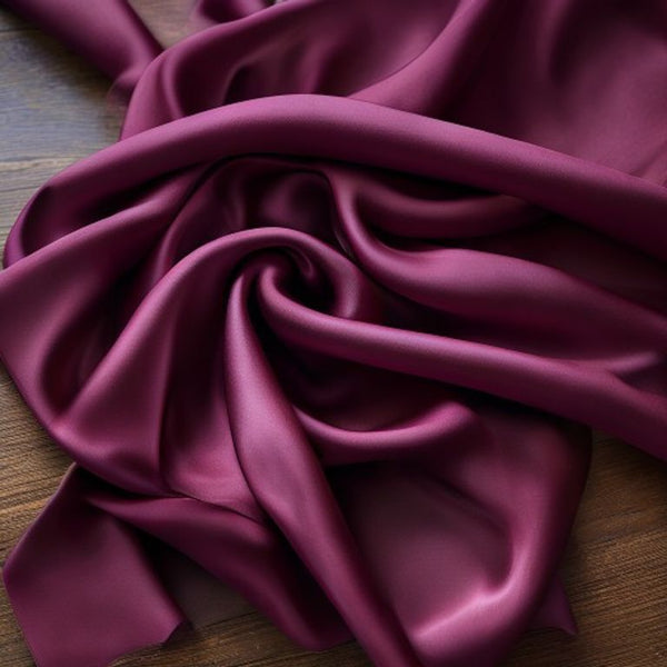 Soft Satin in rich maroon · Ridh Fabric Studio