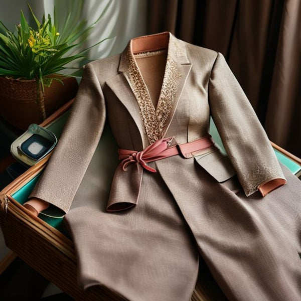 Unstitched 3-piece suit set · 02 Tan Fabric Set · Ridh Fabric Studio