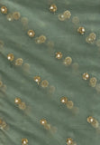 Green with sequin allover Net Embroidered fabric 5634