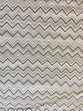 White chevron cotton printed fabric 3563