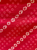 Pink  bandhani geometric cotton printed fabric 3592