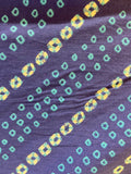 Blue  bandhani geometric cotton printed fabric 3592