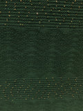 Bottle green sequin and thread all over georgette embroidered fabric 11824