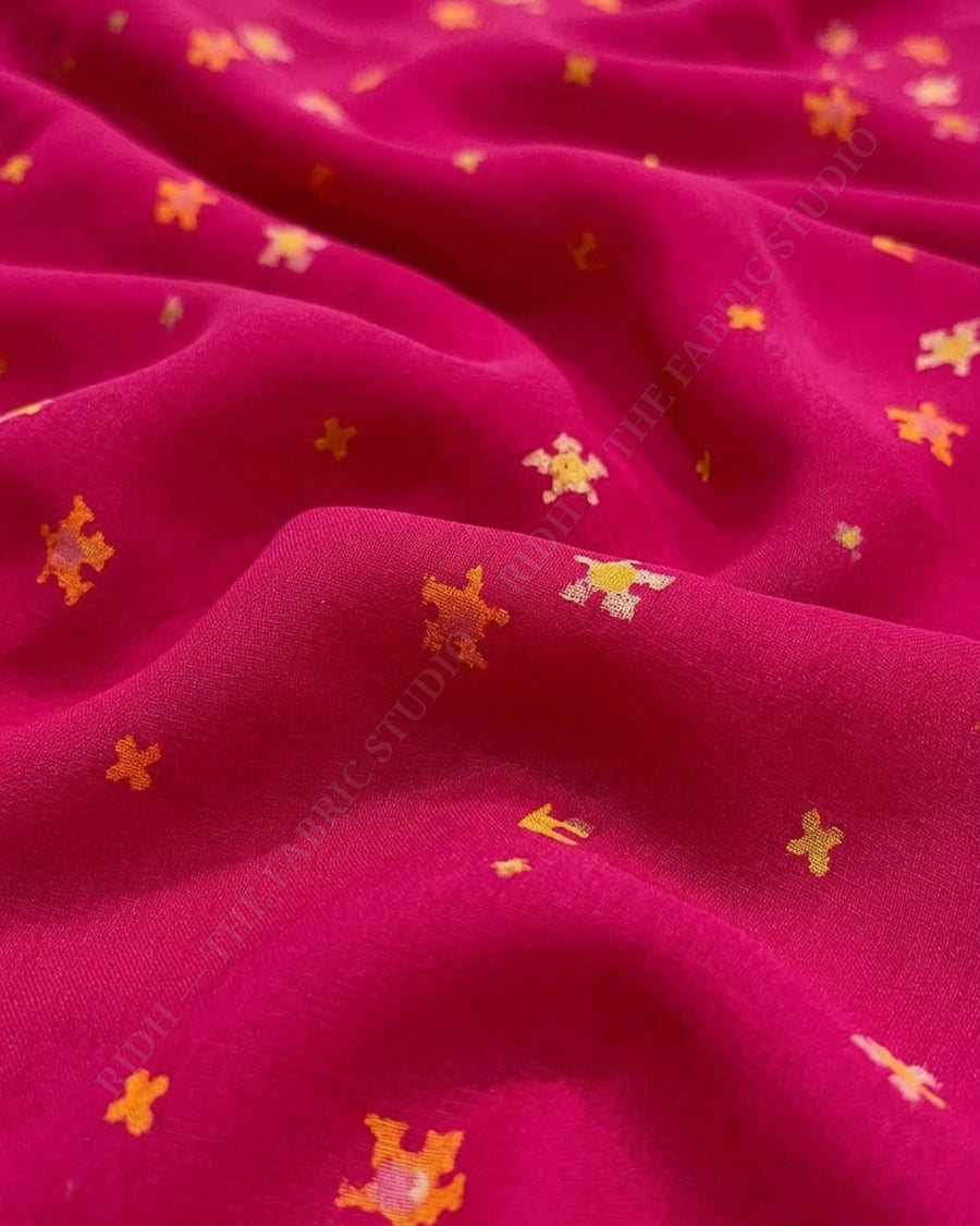 Rani Pink 1078 Muslin Prin Small Buti — hand