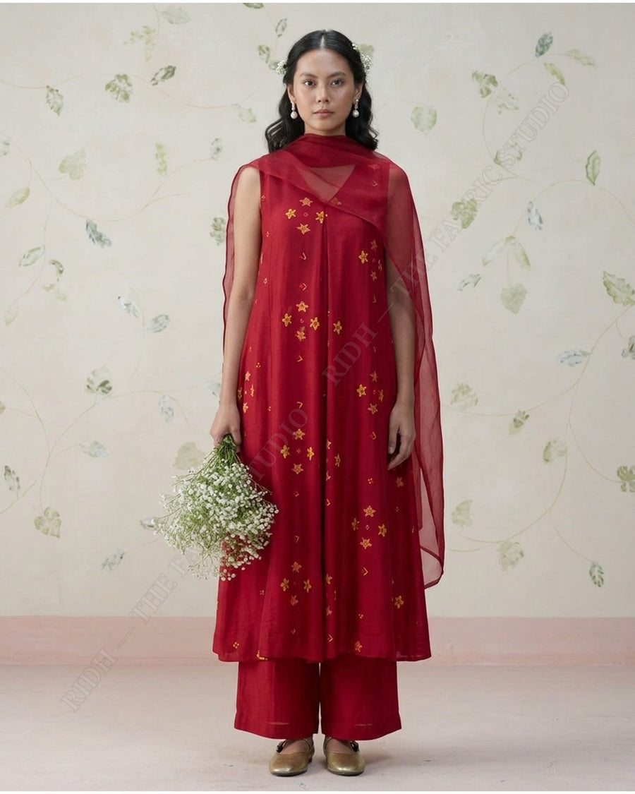 Rani Pink 1077 Musline Prn Star Buti — model