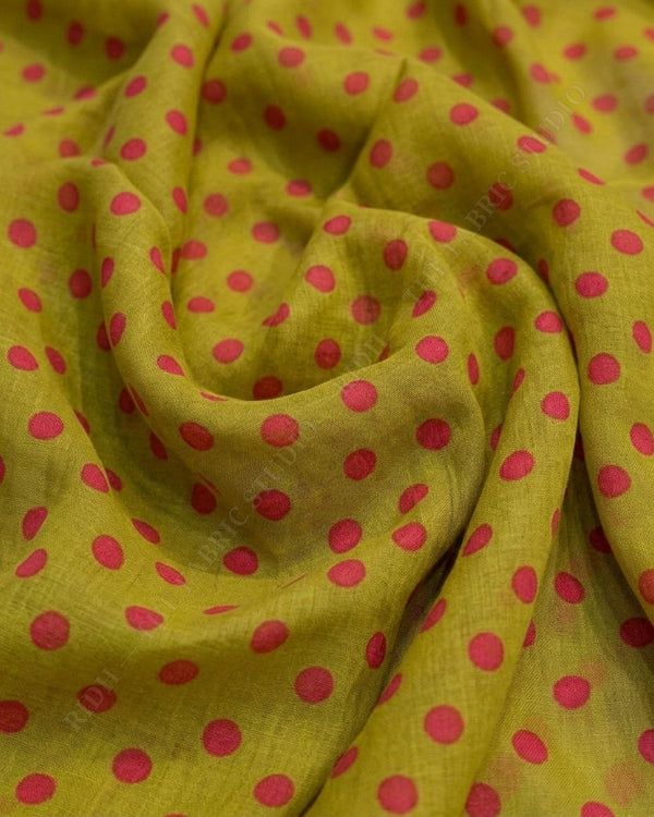 Mustard Yellow 10332 Chanderi Prn — hand