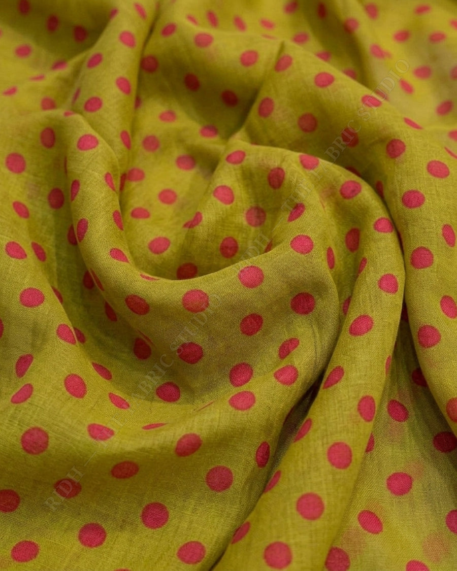Mustard Yellow 10332 Chanderi Prn — hand