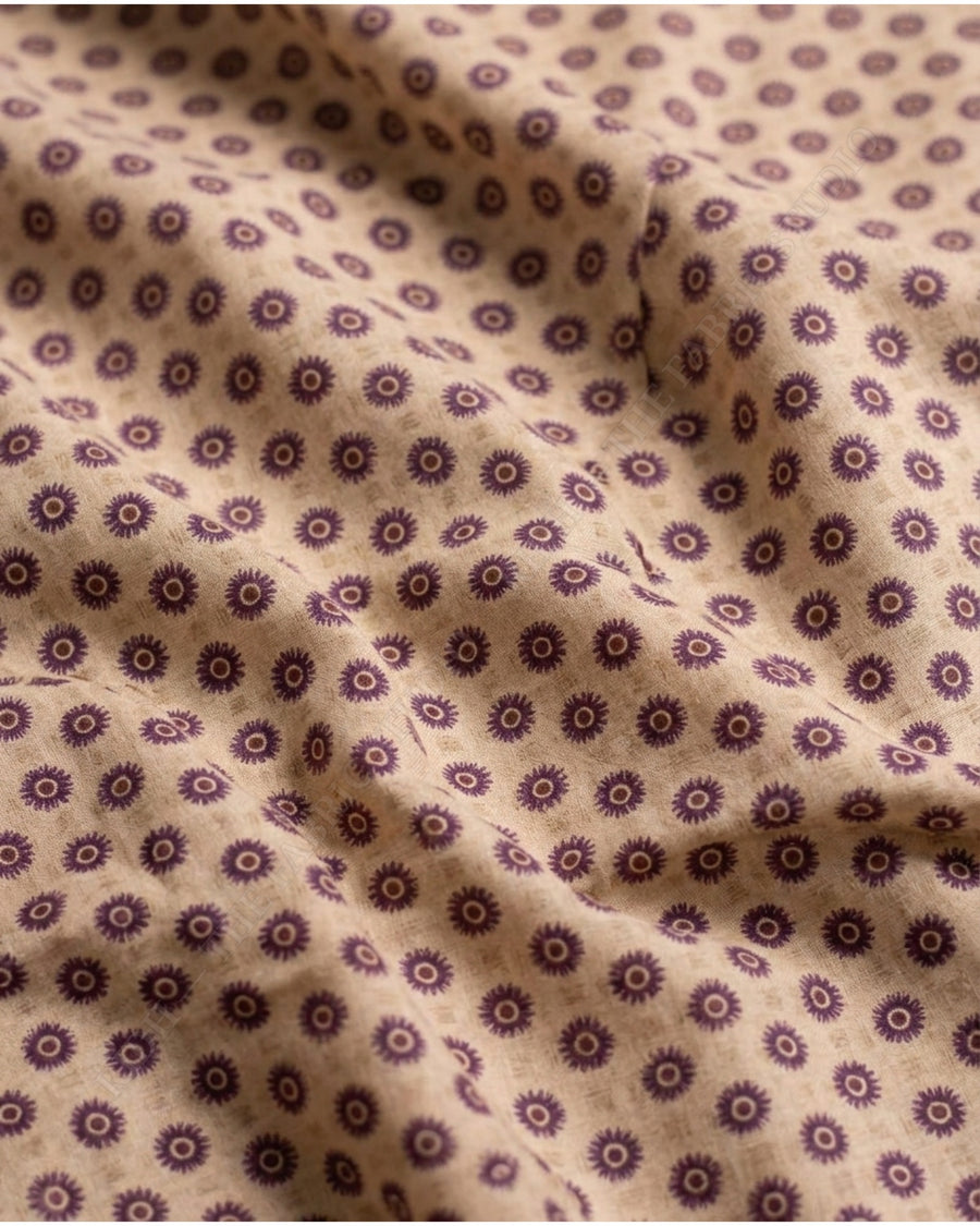 Beige 23139 Mul Cotton Prn Sun Motif — hand