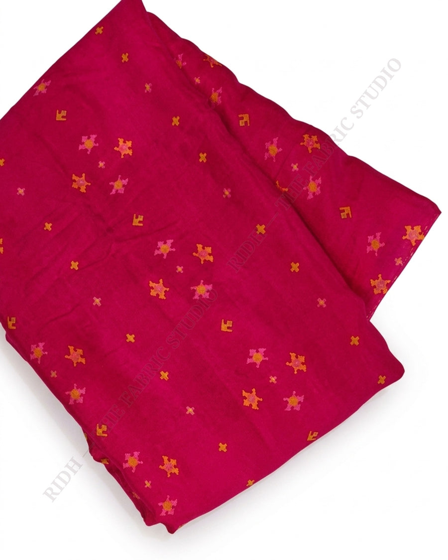 Rani Pink 1078 Muslin Prin Small Buti — closeup