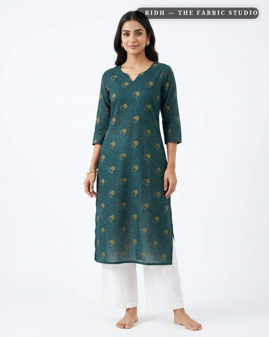 Teal Blue 10332 Chanderi Prn — model