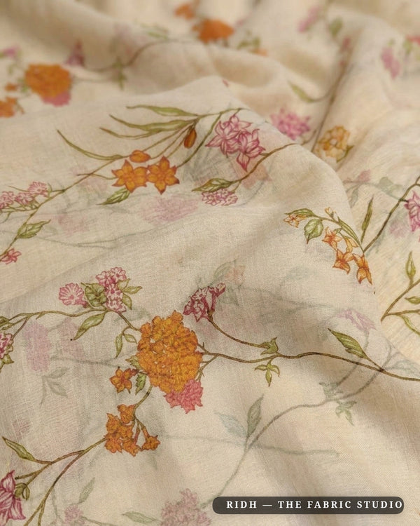 Beige 593 Mul Chanderi Prn