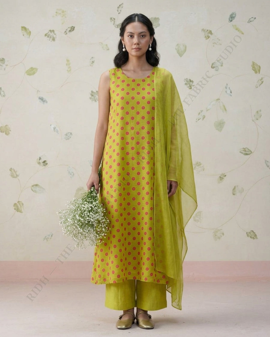 Mustard Yellow 10332 Chanderi Prn — model