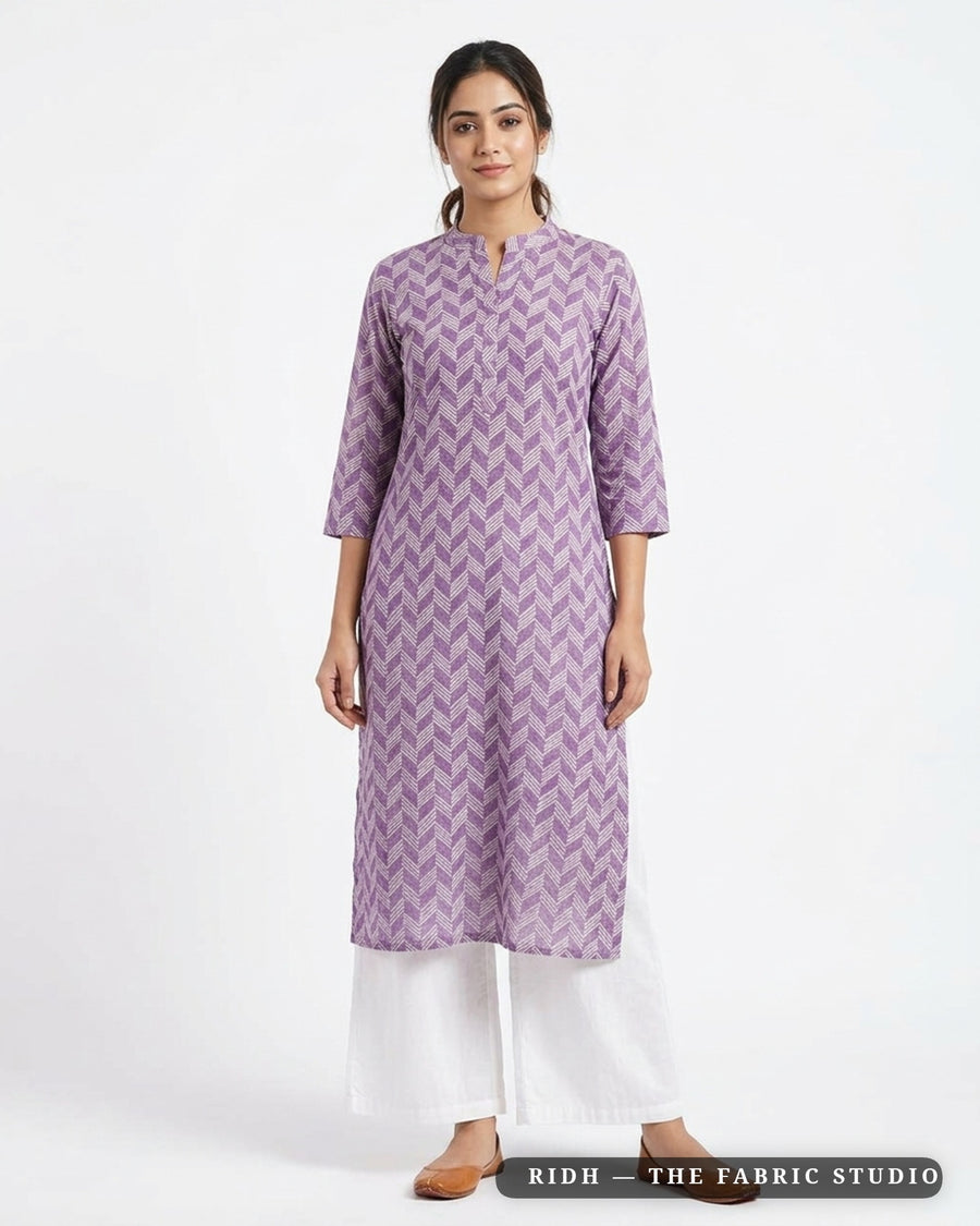 Purple 10330 Chanderi Sa Print — model