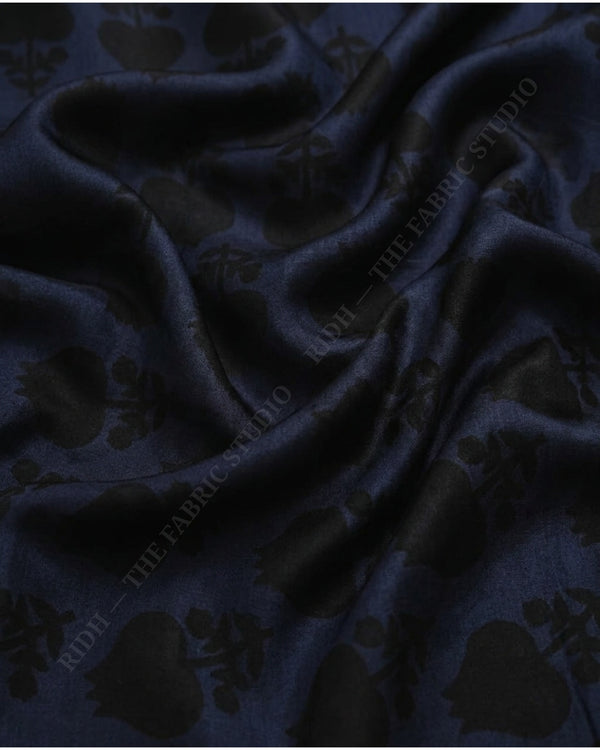 Navy Blue 1130 Bamber Ajrakh Print Bud Buti — hand