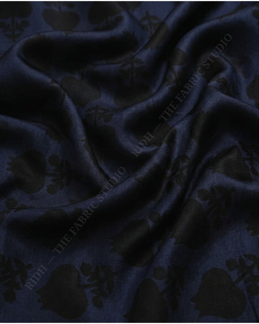 Navy Blue 1130 Bamber Ajrakh Print Bud Buti — hand