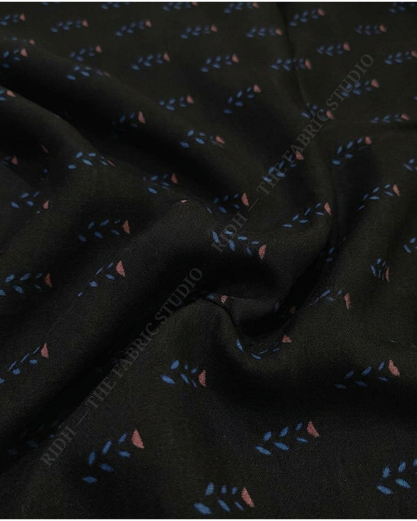 Black 1077 Musline Prn Leaf Buti — hand